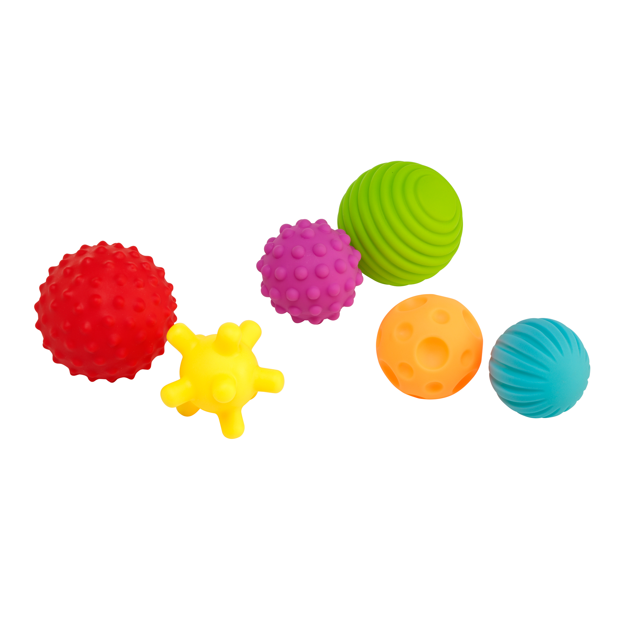 Balles Souples Sensorielles 6 Balles Souples Aux Formes/tailles Diffrentes  Pour Dveloppement Sensoriel Pour Enfants Partir De 6 Mois